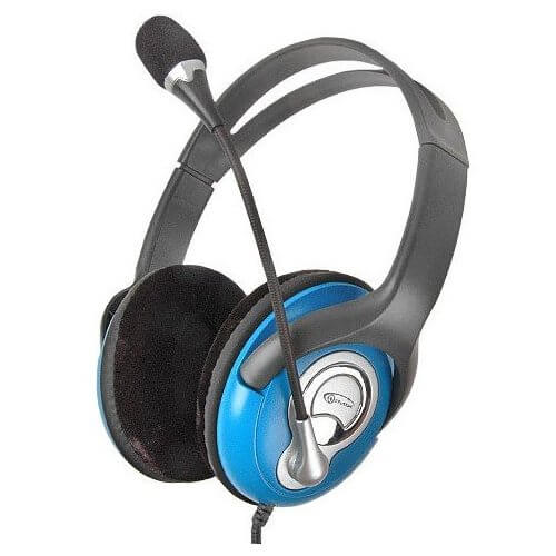 Наушники Gemix HP-680MV Black/Blue, 2 x Mini jack (3.5 мм), накладные, регулятор громкости, кабель 2